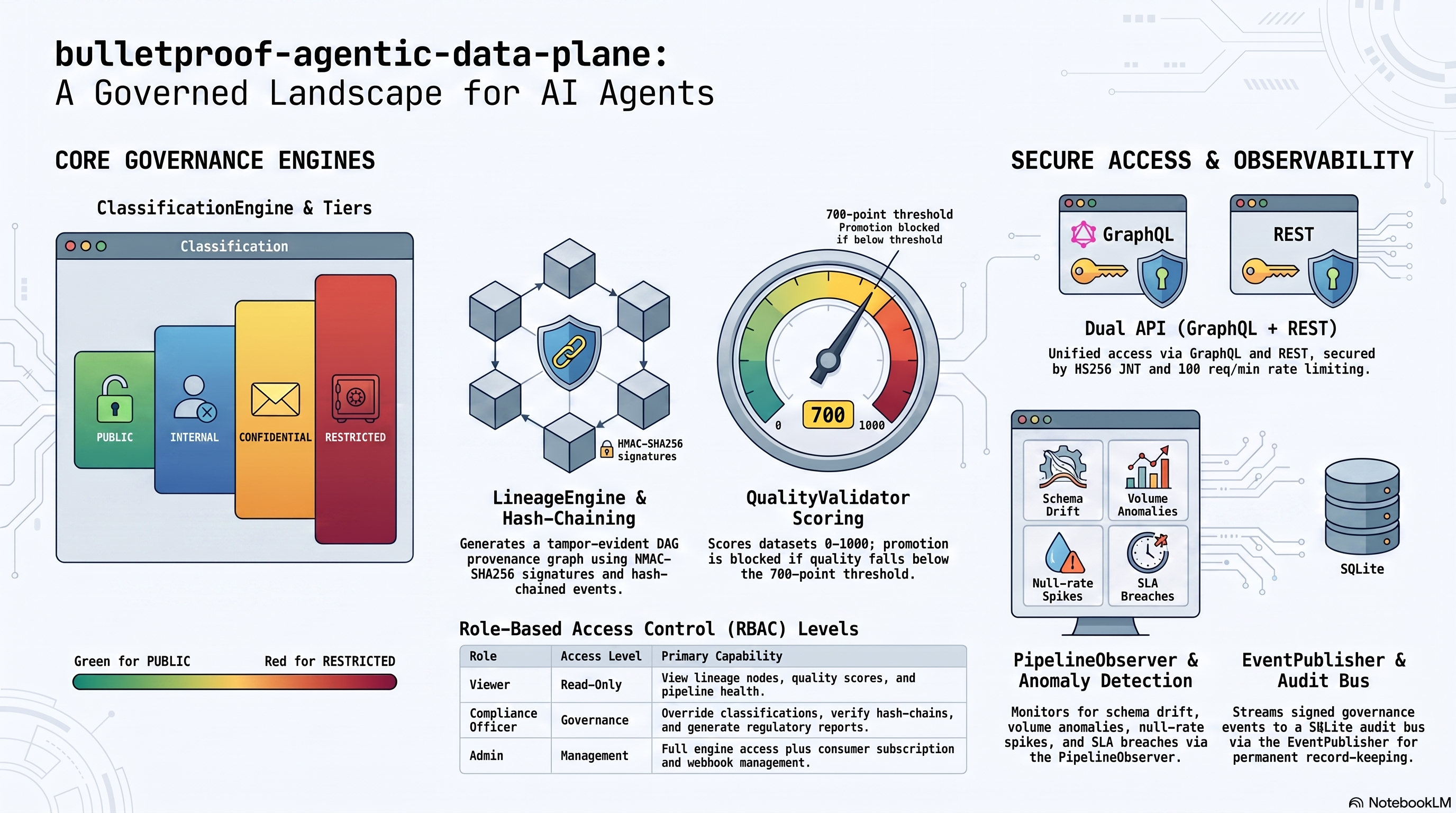 Agentic Data Plane architecture infographic