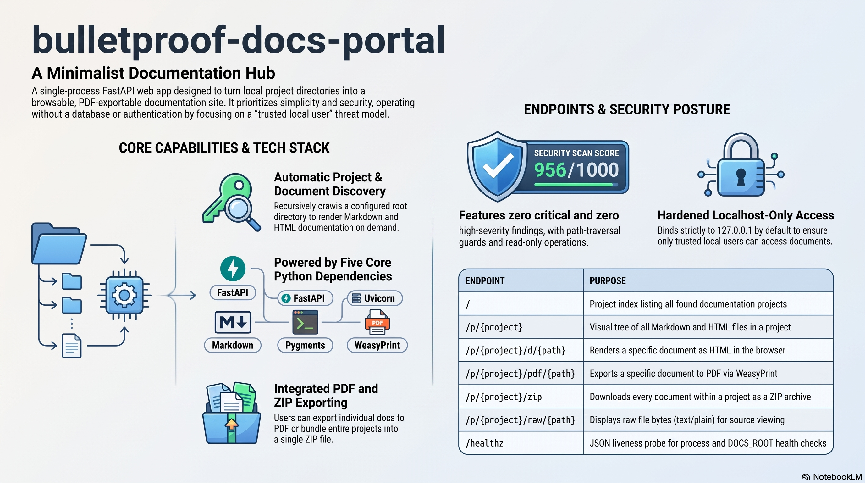 Docs Portal architecture infographic